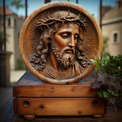 Décoration Religieuse Catholique – Jésus-Christ avec la Couronne d’Épines