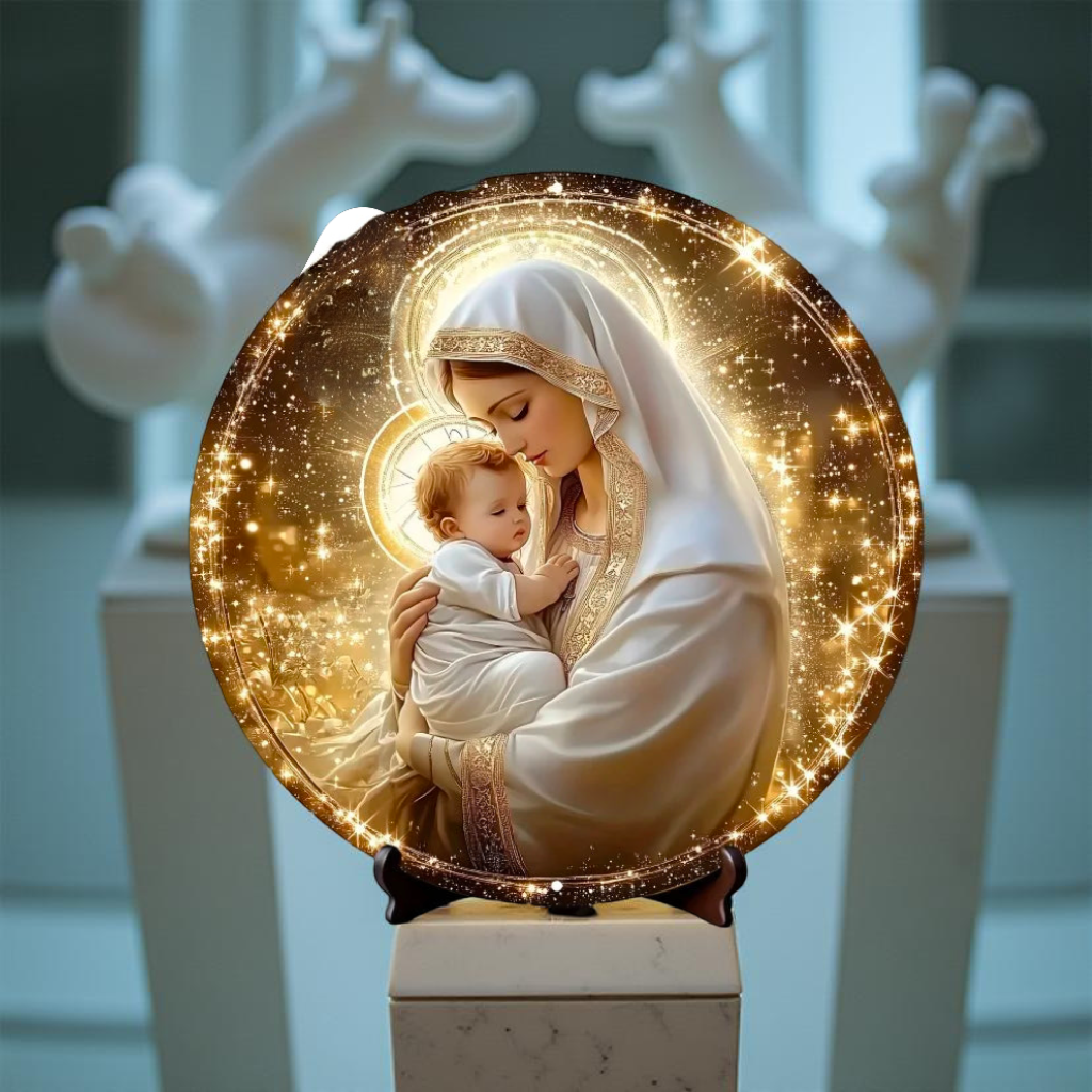 Décoration Religieuse Catholique – Vierge Marie avec l’Enfant Jésus