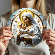 Décoration Religieuse Catholique – Vierge Marie avec l’Enfant Jésus Céleste