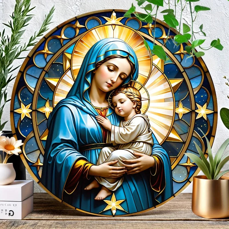 Décoration Religieuse Catholique – Vierge Marie et l’Enfant Jésus