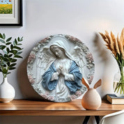 Décoration Catholique – Ange de la Sérénité avec Détails Floraux