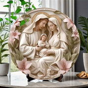 Décoration Religieuse Catholique – Sainte Famille avec des Lys