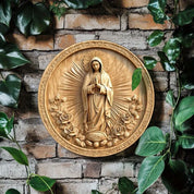 Décoration Religieuse Catholique – Sainte Vierge Marie avec des Roses