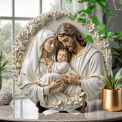 Décoration Religieuse Catholique – Sainte Famille en Harmonie Angélique