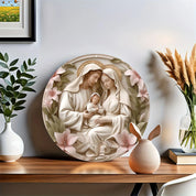 Décoration Religieuse Catholique – Sainte Famille avec des Lys