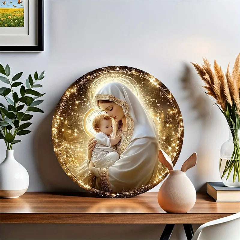 Décoration Religieuse Catholique – Vierge Marie avec l’Enfant Jésus
